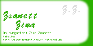 zsanett zima business card